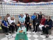  مدرسة الزهراء قلب يافا تستضيف الوفد الامريكي الممول لمشروع مكتبة الفانوس